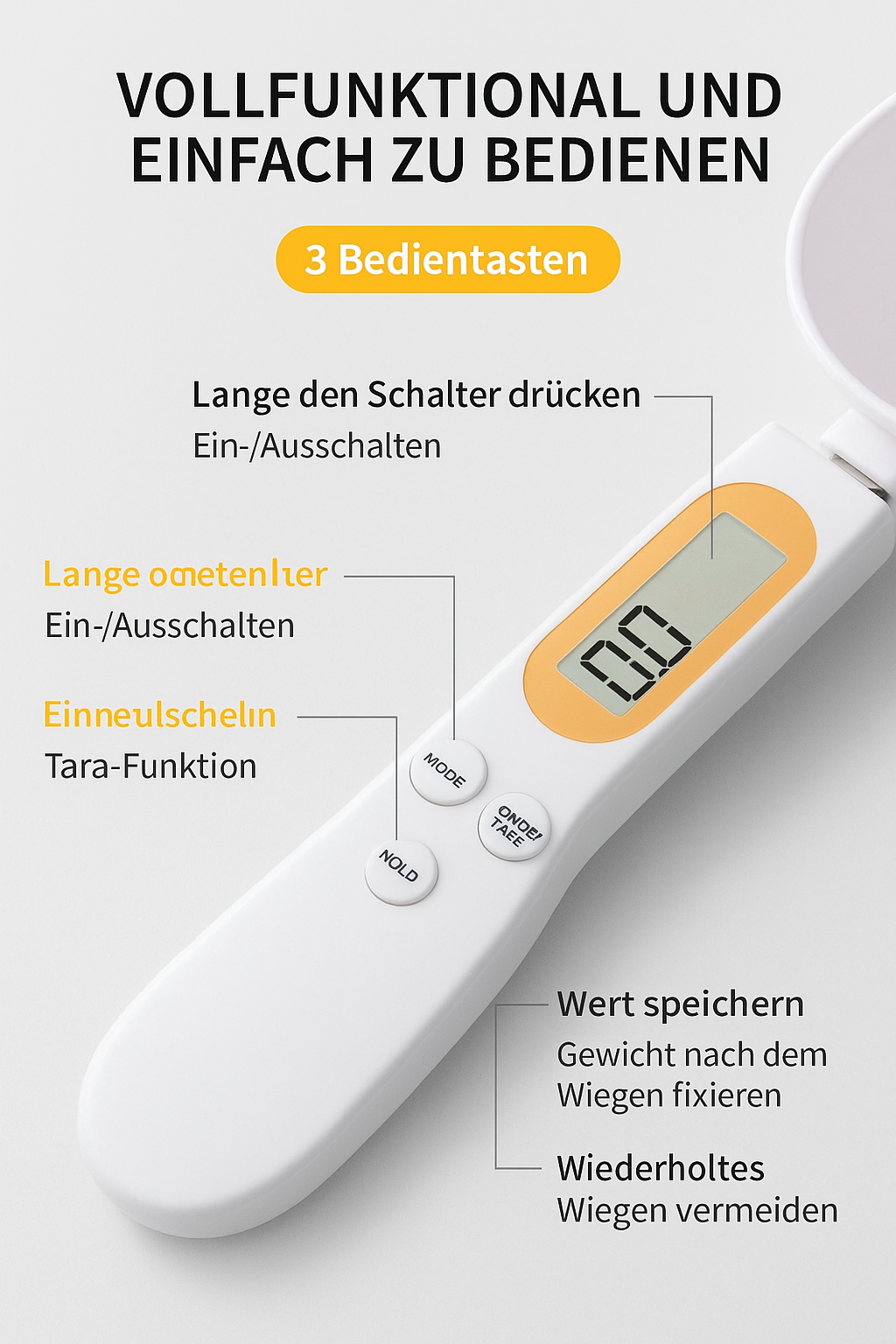 Luméa – Digitale Präzisions-Löffelwaage