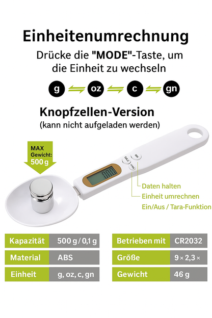 Luméa – Digitale Präzisions-Löffelwaage